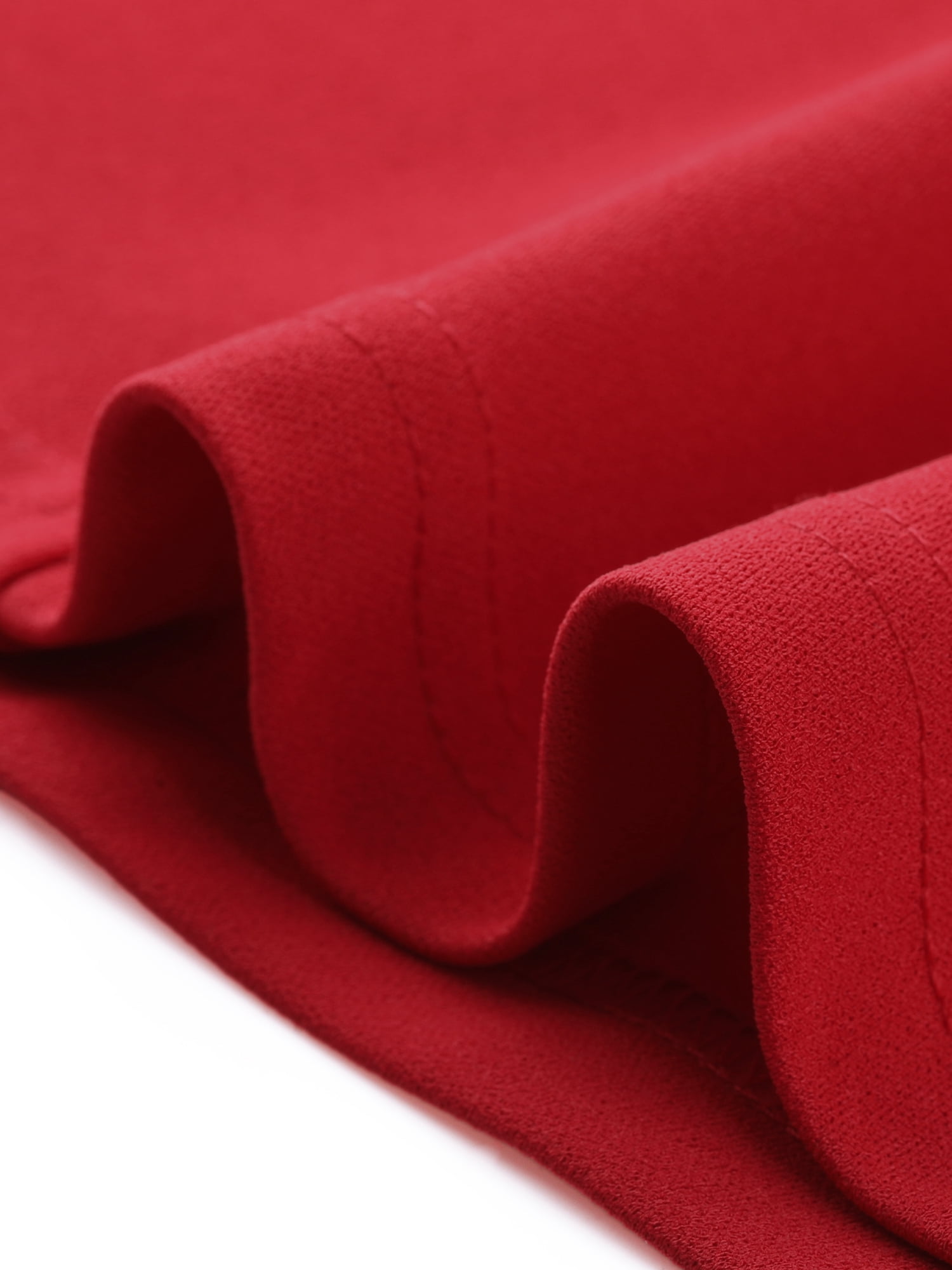 DARING DIVA Women's A-Line Vintage High Waist Pleated Midi Skirts S Red
