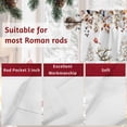 thumbnail image 7 of Valances for Windows Snowman Reindeer Winter Snow Rod Pocket Short Curtain for bathroom living room bedroom Pine Tree Leaves on White 1 Panel 42x12in, 7 of 7