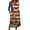 Sky Blue, variant on Women's Independence Day 250 Years Anniversary Floral and Flag Print Dress 3/4 Sleeve Button Neck Midi Dress Loose Fit Casual Patriotic Summer USA Flag Dress for Daily Wear Dark Blue L