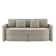 thumbnail image 3 of Lifestyle Solutions Bryson Modern Storage Sofa, Taupe Chenille Fabric, 3 of 6