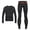CHARCOAL, variant on Bobcat Heavyweight Fleece-Lined Men's Thermal Underwear Base Layer Top & Bottoms, Black, XL, 2 Piece Set