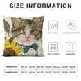 thumbnail image 5 of SHANXI Inspirational Quotes Throw Pillow Cover, Hello Sunshine Sofa Home Bed Decor Cat Butterfly Study Couch Case,  Pillowcase Gift for Pet Owner Office School Bedroom Living Room  22x22in, 5 of 5