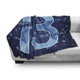 thumbnail image 3 of 13th Birthday Soft Flannel Fleece Throw Blanket, 13 Polygonal Effect Emblem on Dark Blue Backdrop and Stars, Cozy Plush for Indoor and Outdoor Use, 50" x 60", Dark Blue Pale Blue, by Ambesonne, 3 of 6