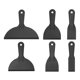 thumbnail image 1 of Pack of 6 Flexible Plastic Putty Knife Set Plastic Paint Scraper Tool for Spackling Putty Scraper Removal Shovel Tool, 1 of 4