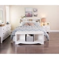 Prepac Monterey Queen Size 5 Piece Wooden Bedroom Set in White