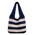 thumbnail image 1 of Bolso Tejido A Rayas Btafrte Ganchillo Playa Verano Calado para Mujer, 1 of 9
