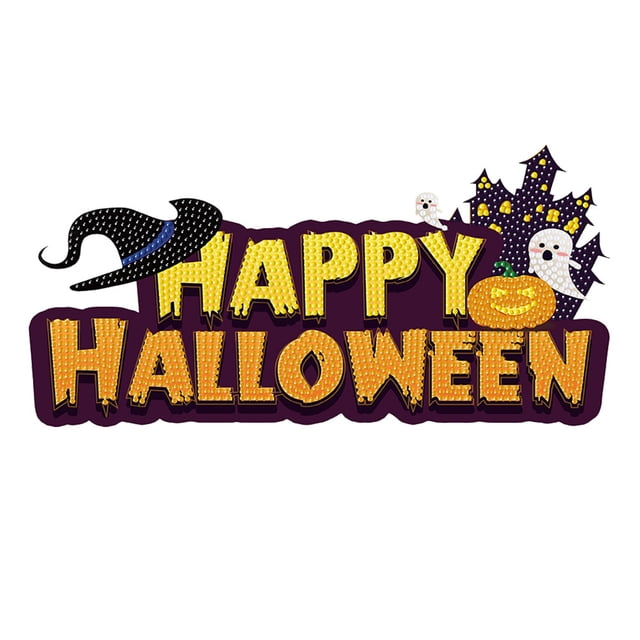 Etiqueta engomada de la imagen del diamante de los apoyos del festival del mosaico del diamante de Halloween para la pared de la ventana FLhrweasw Nuevo