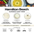 thumbnail image 3 of Hamilton Beach Enameled Cast Iron Dutch Oven Cream (3-Quart) | Cream Enamel Coating Dutch Oven Pot with Lid | Cast Iron Dutch Oven with Even Heat Distribution | Easy Grip to Handles & Multipurpose, 3 of 7