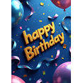 thumbnail image 4 of Colorful Floral Happy Birthday Banner Backdrop with Balloons and Roses for Party Supplies Photography Props Decors Background, 4 of 4