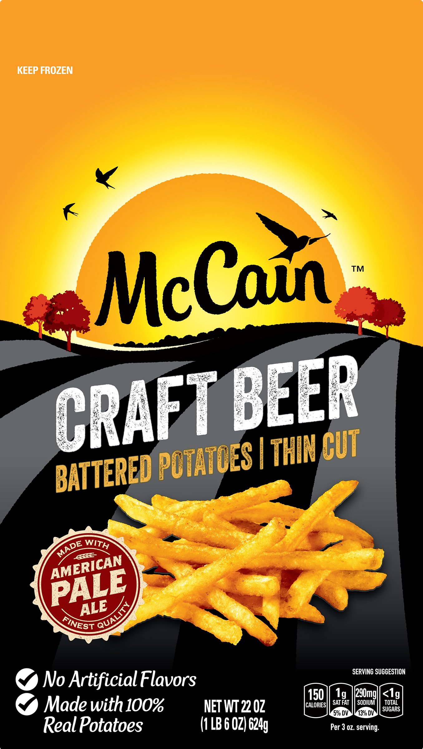 McCain, Beer Battered Thin Cut Fries, 22 oz Plastic Bag (Frozen) - image 3 of 10
