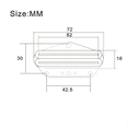thumbnail image 3 of TOP! 6 Guitar Pickup Hot Dual Rails Mini Bridge for, 3 of 4