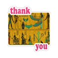 thumbnail image 1 of Ancient Egypt Pharaoh Art Pattern Thank You Stickers Quote Grateful, 1 of 3