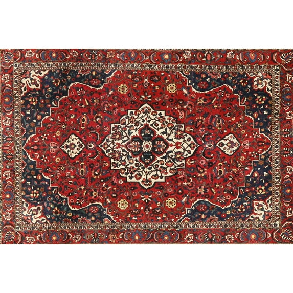 Ahgly Company Indoor Rectangle Traditional Dark Almond Brown Medallion Area Rugs, 3' x 5'