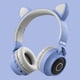 thumbnail image 3 of Audífonos VIMI Bluetooth Diadema 3.5 Orejas De Gato Con Luz Led Radio Azul Cielo, 3 of 5