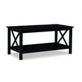 thumbnail image 1 of Linon Table Basse en Bois de Pin Massif Noir, 1 of 13
