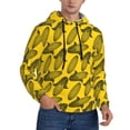 thumbnail image 2 of Pofeuu yellow Corn Print Mens Casual Hooded Collar Drawstring Hoodies Pullover Sweatshirts Casual Long Sleeve Shirts-Large, 2 of 7