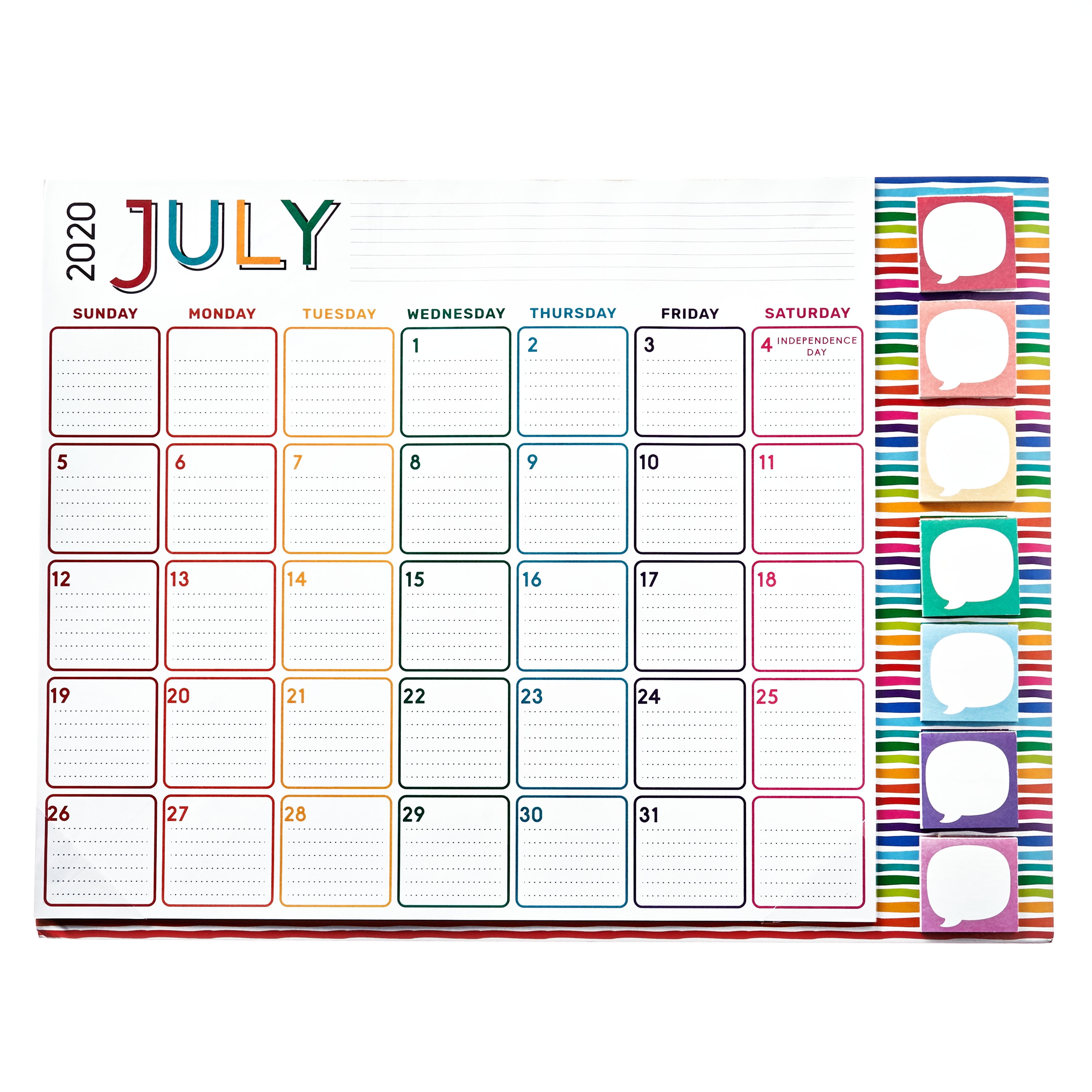 Pen+Gear 18Month Desk Blotter Calendar, Speech Bubbles