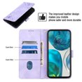 thumbnail image 3 of Compatible with Motorola Moto G52 Classic Embossed PU Leather Case with Card Holder Shockproof Cover, 3 of 5