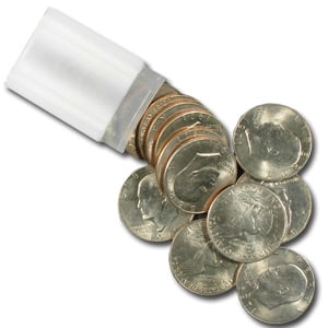 - 1971 Clad Eisenhower Dollars 20-Coin Roll BU
