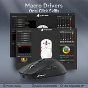 ATTACK SHARK X6 49g SUPERLIGHT Mouse with Magnetic Charging Dock, PixArt PAW3395 Gaming Sensor, BT/2.4G Wireless/Wired Gaming Mouse, 26000 DPI, X3 Upgraded Office Mice for Win11/Xbox/PS/Mac (Black)