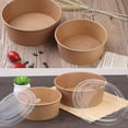 thumbnail image 2 of 20 Uds. Cuencos de papel Kraft desechables, cuenco para ensalada de frutas, envases de embalaje de alimentos, recuerdo de fiesta, Sal de fruta, 2 of 5