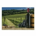 thumbnail image 1 of Winery Cutting Board, Red Wine Bottles with Grapes on Timber Board Tuscany Italian Terrace Scenery, Decorative Tempered Glass Cutting and Serving Board, Small Size, Green Blue Brown, by Ambesonne, 1 of 1