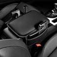 thumbnail image 5 of SNGMN Car Center Console Cover with 2 Storage Bags Leather Pad Mat Automotive Armrest Cushion Cotton Elbow Support Height Increase And Extension Pad Car Center Armrest Cover Black, 5 of 8