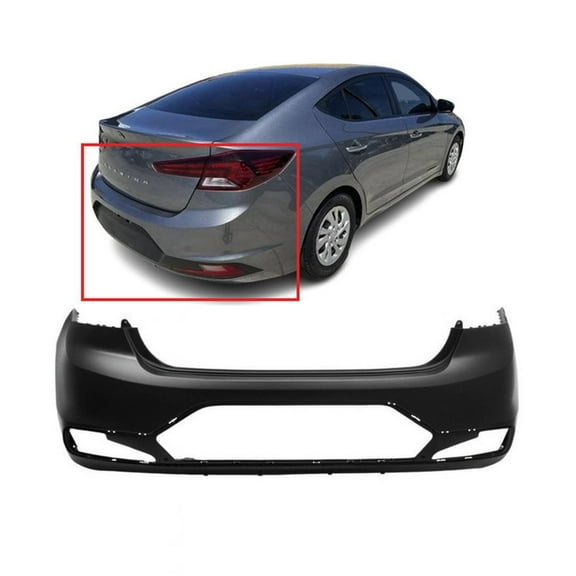 DCP Primed Rear Upper Bumper Cover Fascia for 2019-2020 Hyundai Elantra Eco GLS SE