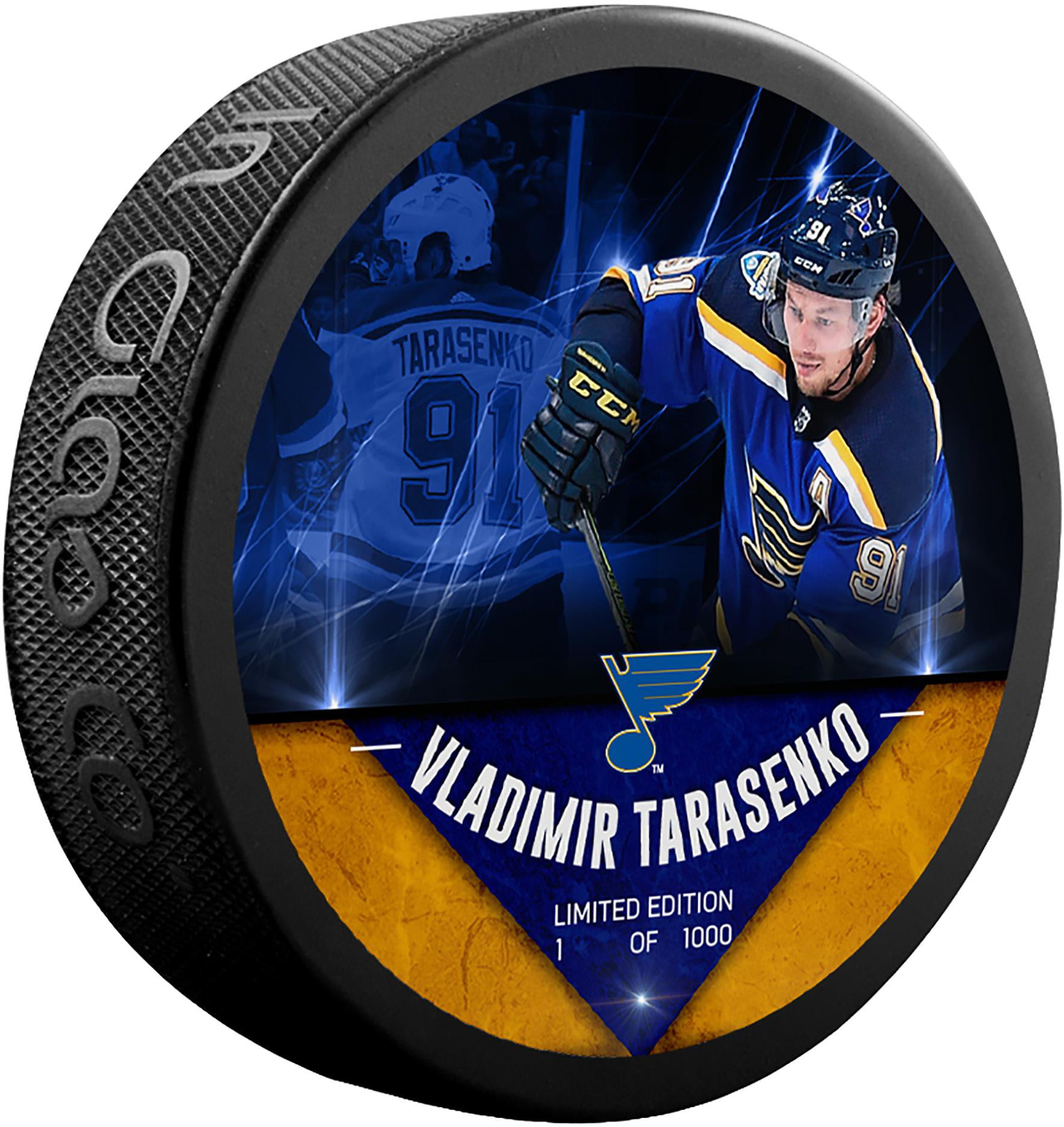 Fanatics Authentic Certified Vladimir Tarasenko St Hockey Puck Display Cases No Logo Louis Blues Deluxe Tall Hockey Puck Case 