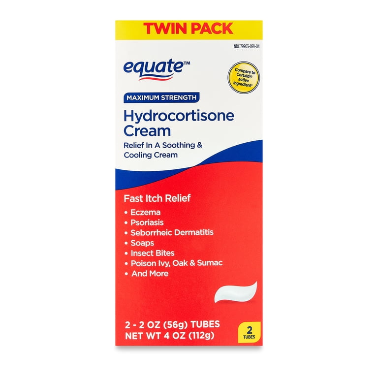 Equate Maximum Strength Hydrocortisone Cream Twin Pack, 4 oz photo 2
