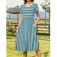 thumbnail image 4 of Zeagoo Floral Casual Dresses Modest Tshirt Dress Aline Midi Dress Floral Boho Sundress with Pockets Cotton Ladies Summer Dress Travel Dress Holiday Dresses, 4 of 6