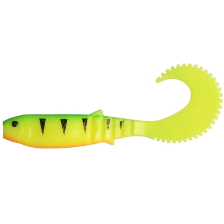 Simulation Soft Fishing Lures Curly Tail Painted Artificial Baits 2.76 inch Realistic Swimbaits for Bass Pike Walleye Freshwater Fishing Tackle. C170 Simulation Soft Lures