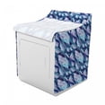 thumbnail image 2 of Indigo Washer Cover, Paisley Design with Feathers and Wavy Floral Print, Waterproof Dustproof Decorative Fabric, 29" x 28" x 40", Pale Blue Navy Blue, by Ambesonne, 2 of 3