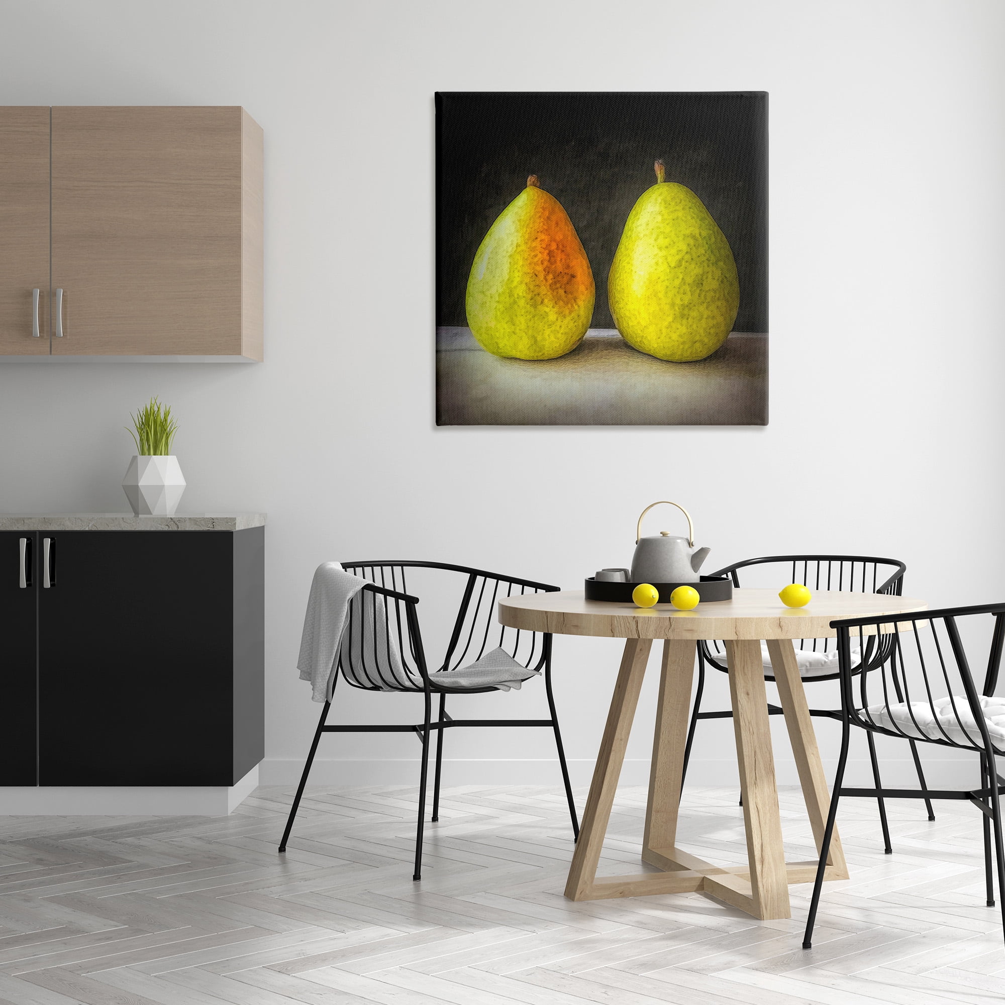 Stupell Industries Pear Duo Still Life Food & Beverage Painting Gallery Wrapped Canvas Art Print Wall Art, 36 x 36