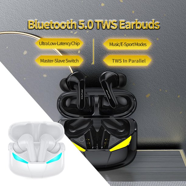 Auriculares intrauditivos inalámbricos Auriculares con control táctil Auriculares con estuche de carga Micrófono incorporado Graves profundos blanco