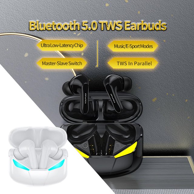 Auriculares estéreo inalámbricos Ear auriculares estéreo con funda de carga graves profundos estéreo envolvente para ejercicio de trabajo blanco