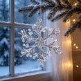 thumbnail image 6 of Christmas Decoration Crystal Ornaments,Hanging Acrylic Christmas Snowflake Shaped Ornaments for Christmas Tree Winter New Year Fireplace Party Holiday Decoration, 6 of 7