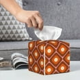 thumbnail image 6 of Yiaed 60s and 70s Aesthetic Print Tissue Box Cover, PU Leather Decorative Organizer for Tabletop, Bathroom, Car, Office Creative Decorative, 6 of 7