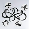 thumbnail image 2 of Arte de metal con forma de corazón infinito y atmósfera romántica, placas de acero fáciles de instalar para fines decorativos (23 x 39 cm, negro), 2 of 7