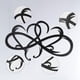 thumbnail image 2 of Arte de metal con forma de corazón infinito y atmósfera romántica, placas de acero fáciles de instalar para fines decorativos (23 x 39 cm, negro), 2 of 7