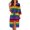 Rainbow Stripes, variant on Rainbow Stripes Nightgowns for Women Long Sleeve Loungewear, Soft Long Towel Robes Plus Size Bathrobe for Travel Vacation Holiday