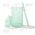 thumbnail image 6 of Olababy Silicone Training Cup with Straw Lid 5oz + 9oz Bundle (Mint), 6 of 10
