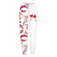 thumbnail image 4 of Rovga Women Pants Valentine's Day Love Heart Printed Bottom Sweatpants Pockets High Waist Sporty Gym Fit Jogger Trousers Classic Bottoms, 4 of 4