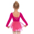 thumbnail image 6 of Arshiner Kids Girls Classic Long Sleeve Leotard Dance Ballet Dress Leopard,8-9Y,Red, 6 of 7