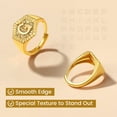 thumbnail image 6 of KeyStyle Gold Bold Initial Ring for Women 18K Gold Plated Rings Letter A to Z Adjustable Hexagon Personalized Ring Anniversary Gift for Her, Letter X, 6 of 11