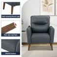 thumbnail image 4 of Lohoms Contemporary Leather Solid Print Upholstered Armchair, Navy, 4 of 9