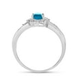 thumbnail image 5 of 10k White Gold Oval Blue Topaz And Diamond Ring, 5 of 6