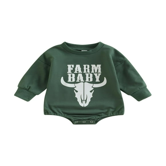 Infant Baby Boy Girl Clothing Fall Long Sleeve Sweatshirt Romper Bodysuit Cow Print Onesie Outfit Cute Clothes