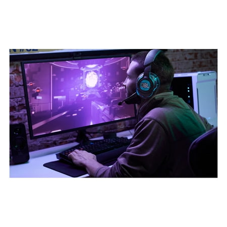 JBL - Quantum One RGB Wired DTS Headphone:X v2.0 Gaming Headset for PC, PS4, Xbox One, Nintendo Switch and Mobile Devices - Black