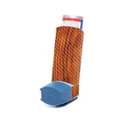 Carbon Fiber Skin Compatible With Ventolin HFA Asthma Inhaler Sticker Design Design Knotty Wood
